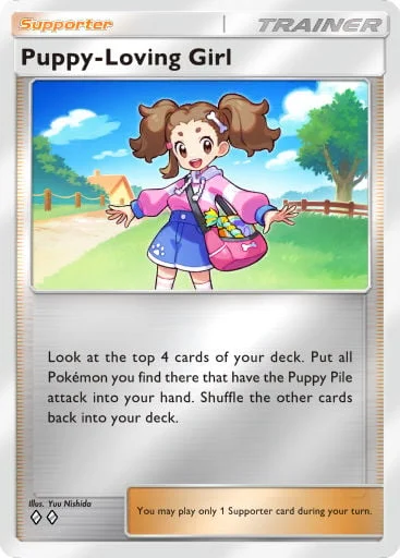 Puppy-Loving Girl 382/429, carta do Pacote Deluxe Mega (Pokémon TCG Pocket)