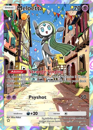 Meloetta 405/429, carta do Pacote Deluxe Mega (Pokémon TCG Pocket)