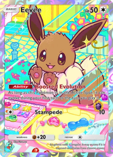 Eevee 408/429, carta do Pacote Deluxe Mega (Pokémon TCG Pocket)