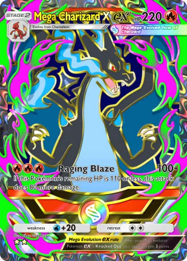 Mega Charizard X ex 411/429, carta do Pacote Deluxe Mega (Pokémon TCG Pocket)