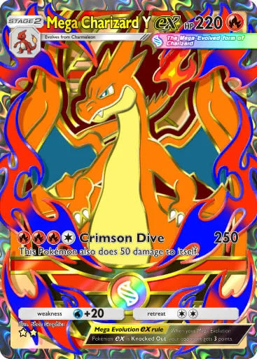 Mega Charizard Y ex 412/429, carta do Pacote Deluxe Mega (Pokémon TCG Pocket)