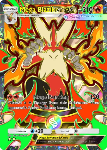 Mega Blaziken ex 413/429, carta do Pacote Deluxe Mega (Pokémon TCG Pocket)