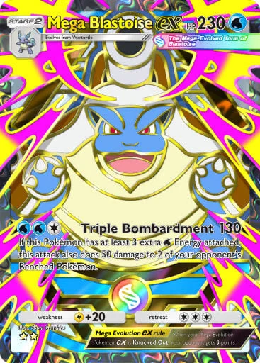 Mega Blastoise ex 414/429, carta do Pacote Deluxe Mega (Pokémon TCG Pocket)