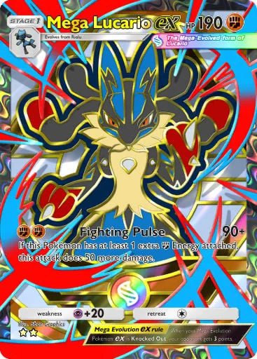 Mega Lucario ex 418/429, carta do Pacote Deluxe Mega (Pokémon TCG Pocket)