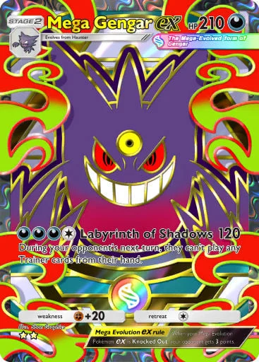 Mega Gengar ex 419/429, carta do Pacote Deluxe Mega (Pokémon TCG Pocket)