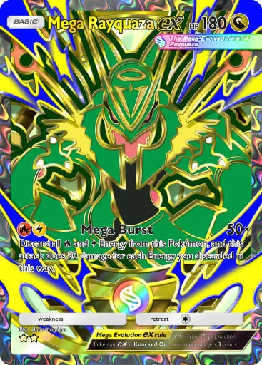 Mega Rayquaza ex 420/429, carta do Pacote Deluxe Mega (Pokémon TCG Pocket)
