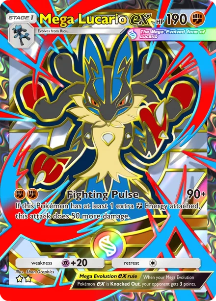 Mega Lucario ex do Pacote Deluxe Mega