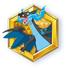 Emblema do Mega Charizard X do Pacote Deluxe Mega