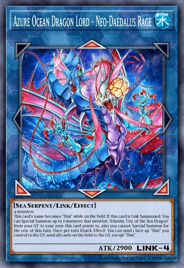 Dragão Senhor do Oceano Cerúleo - Fúria Neo-Daedalus de Beyond the Brave (Yu-Gi-Oh)
