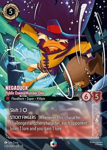Negaduck, Public Enemy Number One Enchanted 232/204 Winterspell