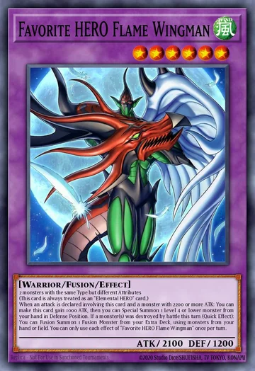 Favorite HERO Flame Wingman de Magnificent Monsters (Yu-Gi-Oh)