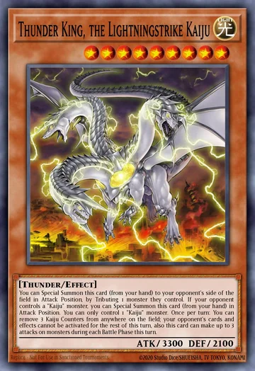 Rei Trovão, o Kaiju do Golpe Relâmpago de Magnificent Monsters (Yu-Gi-Oh)