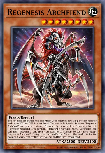 Regenesis Archfiend de Magnificent Monsters (Yu-Gi-Oh)