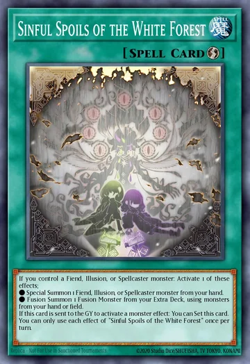 Sinful Spoils of the White Forest de Magnificent Monsters (Yu-Gi-Oh)