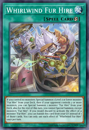 Whirlwind Fur Hire de Magnificent Monsters (Yu-Gi-Oh)