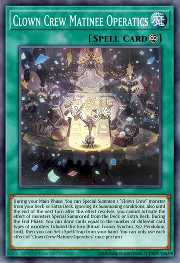 Clown Crew Matinee Operatics de Magnificent Monsters (Yu-Gi-Oh)