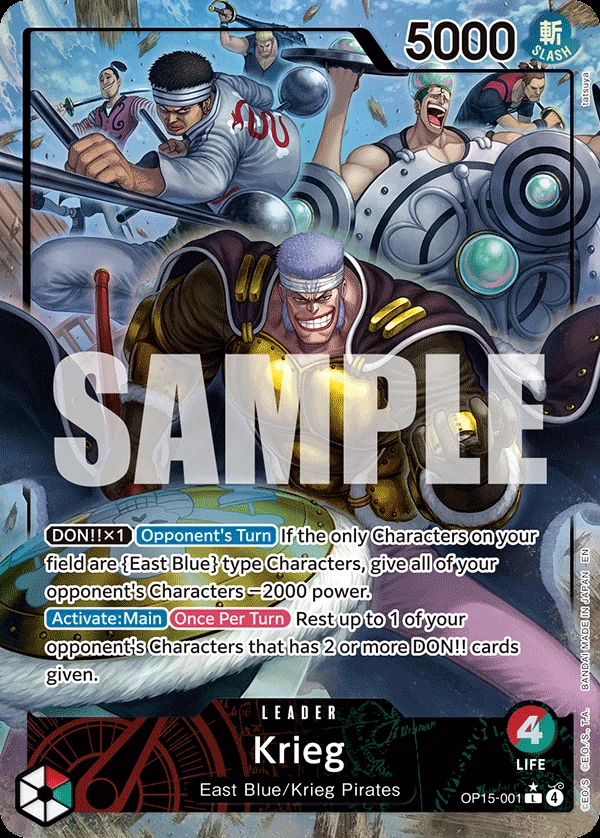 Krieg Alternate Art OP15-001 Adventure on Kami's Island