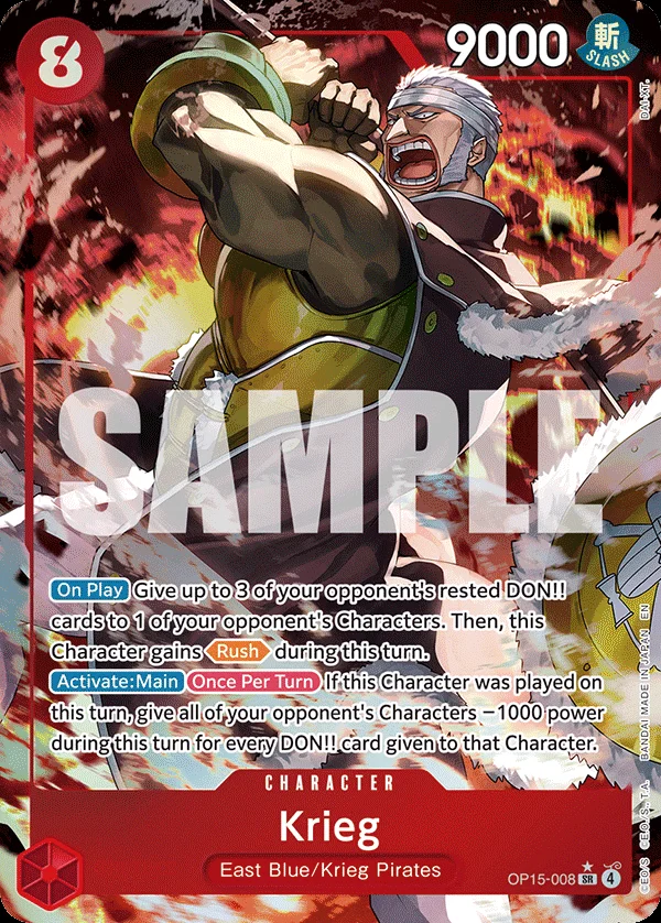 Krieg Alternate Art OP15-008 Adventure on Kami's Island