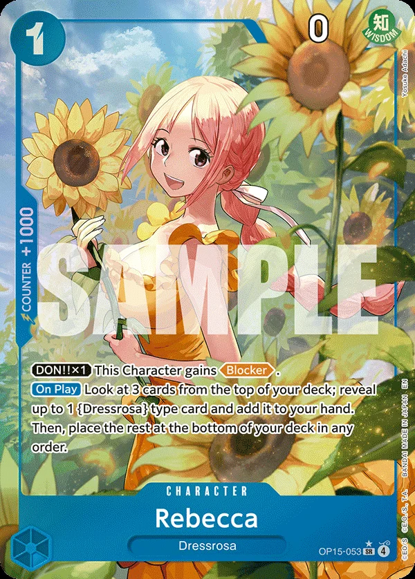 Rebecca Alternate Art OP15-053 Adventure on Kami's Island