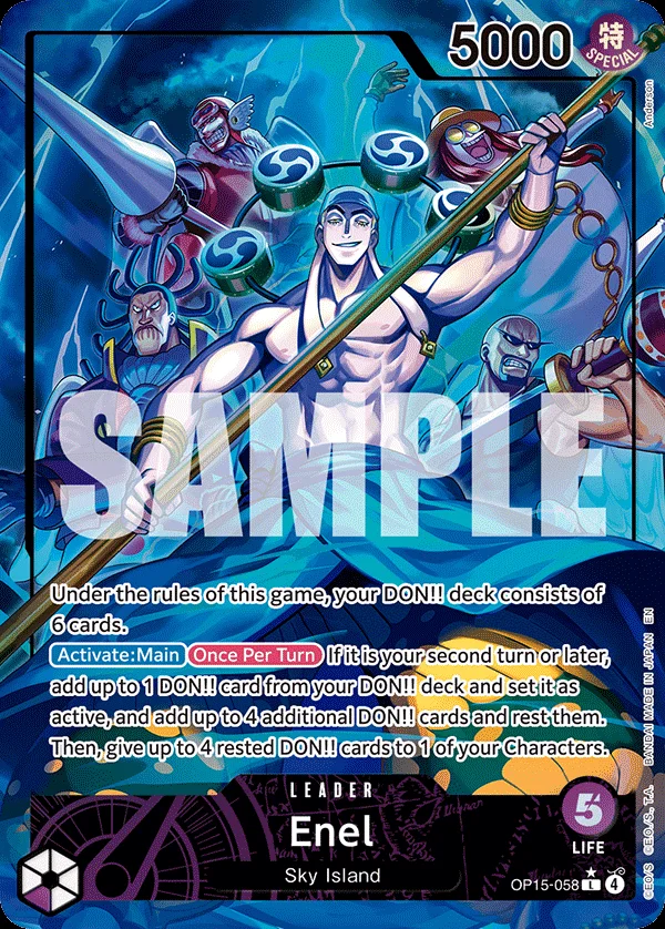 Enel Alternate Art OP15-058 Adventure on Kami's Island