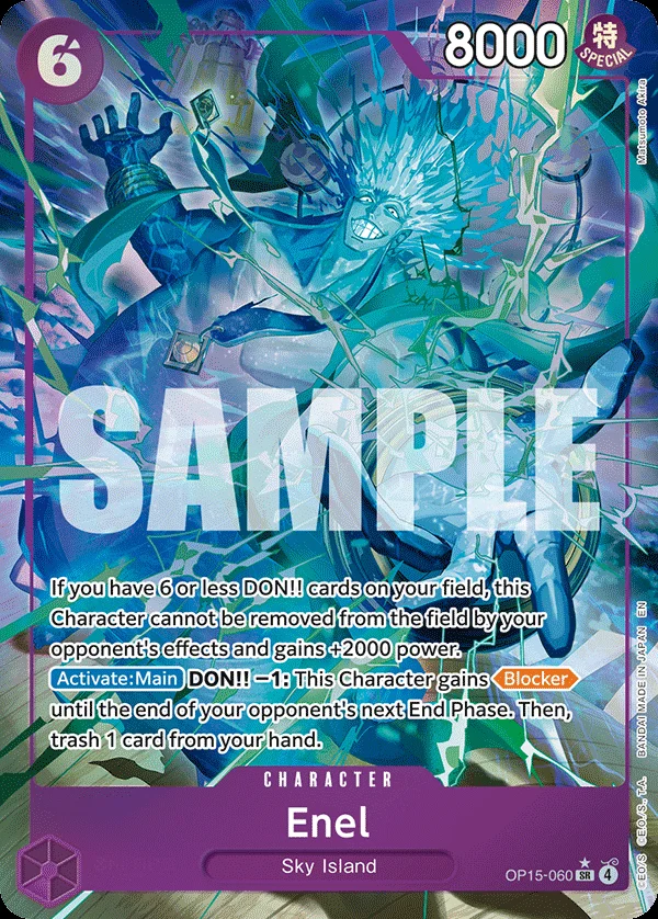 Enel Alternate Art OP15-060 Adventure on Kami's Island