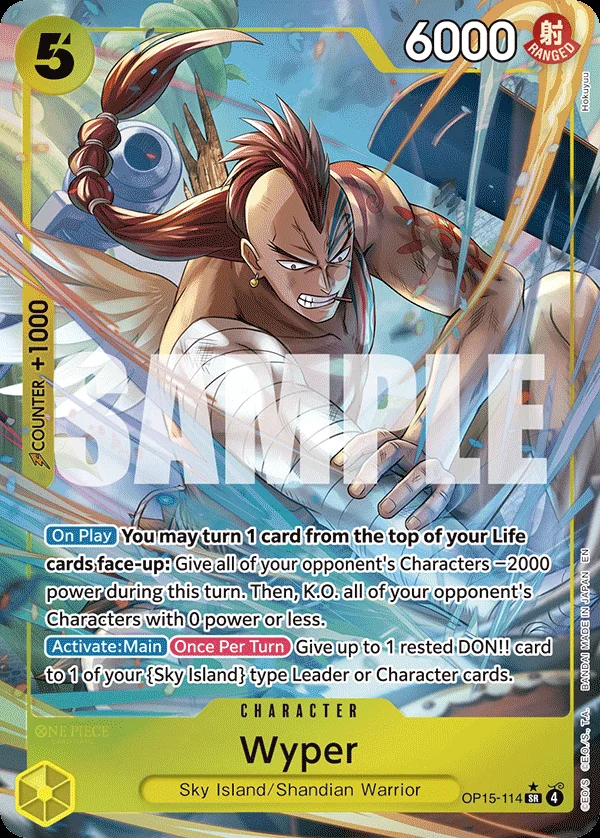 Wyper Alternate Art OP15-114 Adventure on Kami's Island