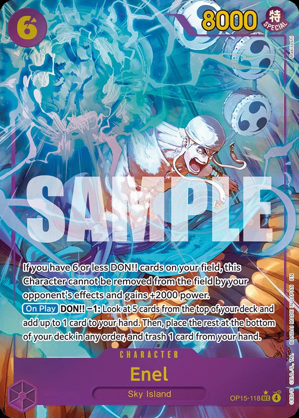 Enel Alternate Art OP15-118 Adventure on Kami's Island