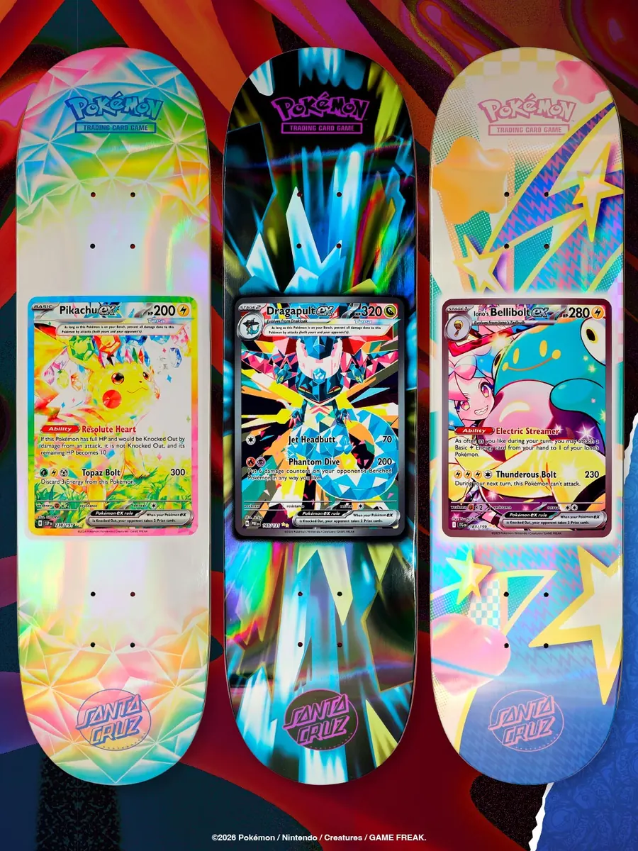 Shapes da Santa Cruz com Pikachu ex, Dragapult ex e Bellibolt ex da Kissera