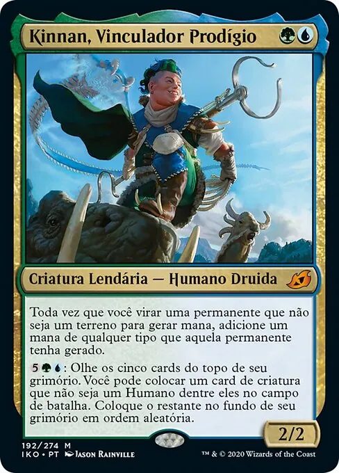 Carta Kinnan, Vinculador Prodígio de Magic, comandante que gera mana extra