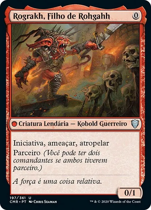 Carta Rograkh, Filho de Rohgahh de Magic, comandante parceiro de custo zero