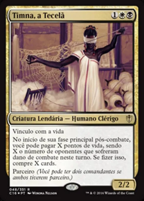 Carta Timna, a Tecelã de Magic, comandante parceira de Kraum no cEDH