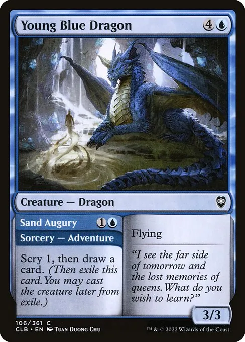 Young Blue Dragon // Sand Augury 106/361