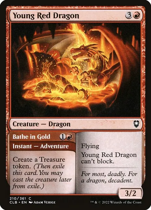 Young Red Dragon // Bathe in Gold 210/361