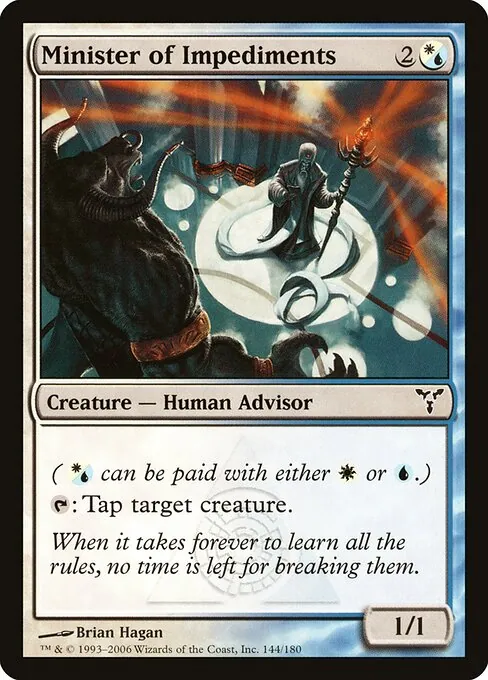 Minister of Impediments 144/180