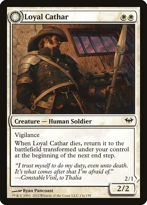 Loyal Cathar // Unhallowed Cathar 013/158