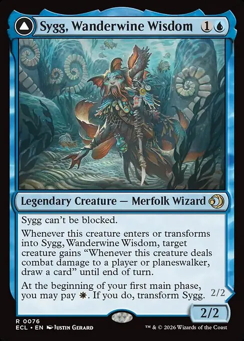 Sygg, Wanderwine Wisdom // Sygg, Wanderbrine Shield 076/283