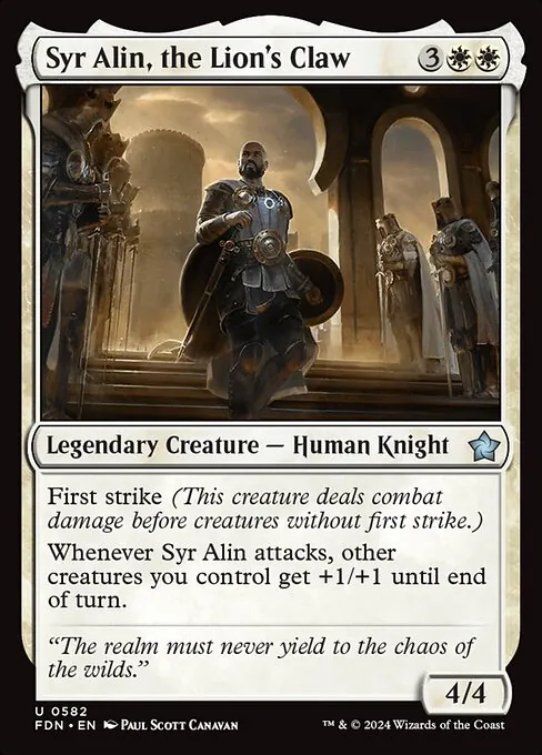 Syr Alin, the Lion's Claw 582/291