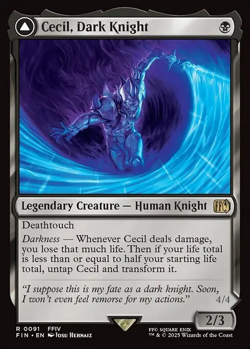 Cecil, Dark Knight // Cecil, Redeemed Paladin 091/314