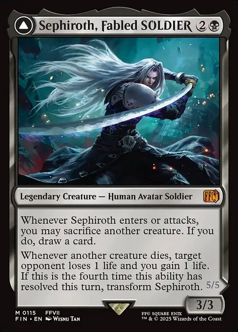 Sephiroth, Fabled SOLDIER // Sephiroth, One-Winged Angel 115/314