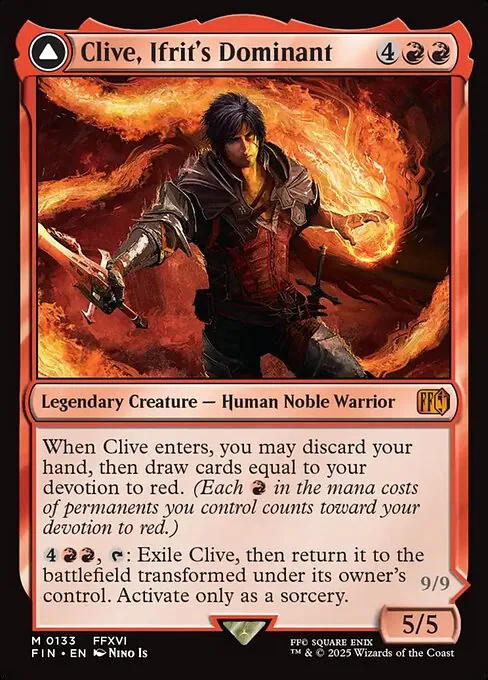 Clive, Ifrit's Dominant // Ifrit, Warden of Inferno 133/314