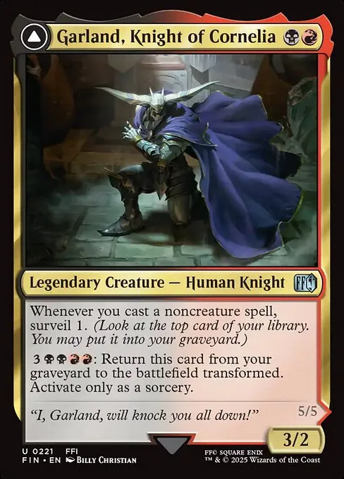 Garland, Knight of Cornelia // Chaos, the Endless 221/314