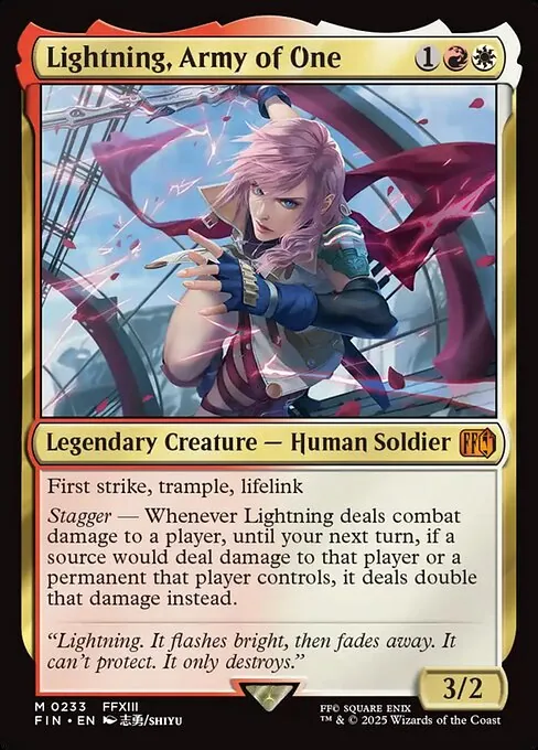 Lightning, Army of One 233/314