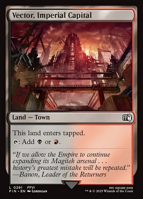 Vector, Imperial Capital 291/314