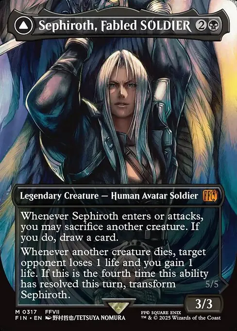 Sephiroth, Fabled SOLDIER // Sephiroth, One-Winged Angel 317/314