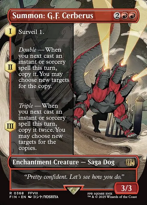 Summon: G.F. Cerberus 368/314