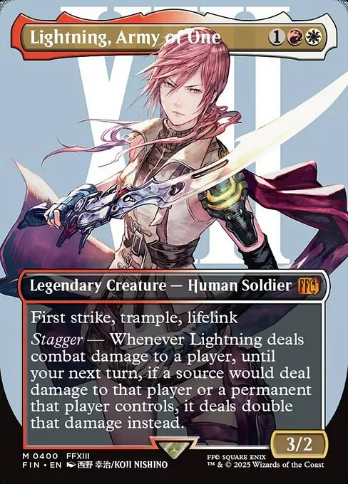 Lightning, Army of One 400/314