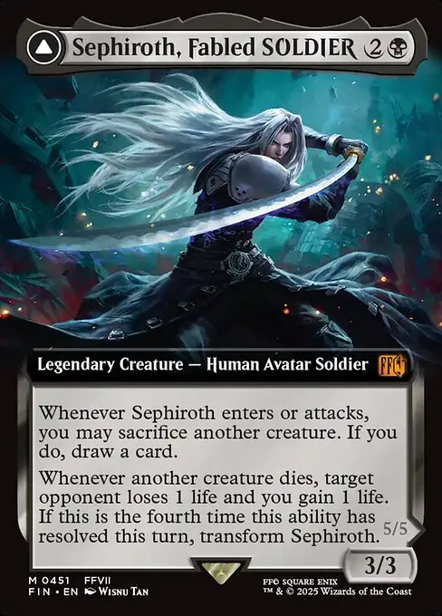 Sephiroth, Fabled SOLDIER // Sephiroth, One-Winged Angel 451/314