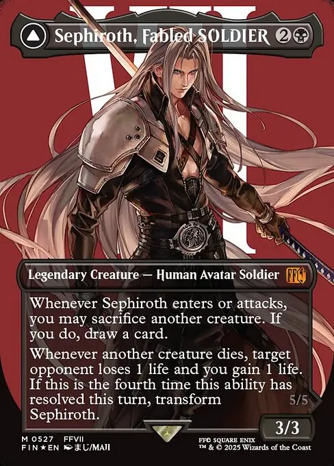 Sephiroth, Fabled SOLDIER // Sephiroth, One-Winged Angel 527/314