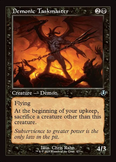 Demonic Taskmaster 377/287