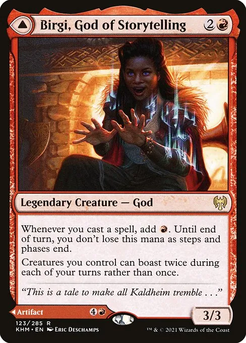 Birgi, God of Storytelling // Harnfel, Horn of Bounty 123/310